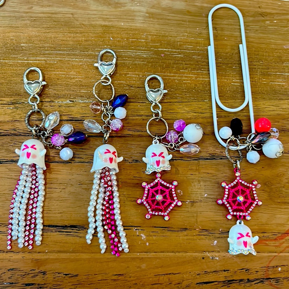 Beautiful Halloween themed keychain,purse, planner or back pac charm accessories